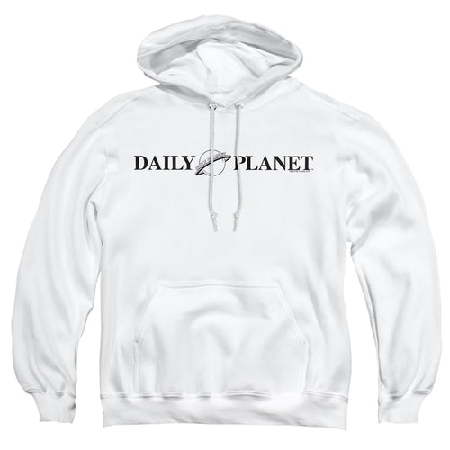 Superman Daily Planet Logo White Pullover Hoodie
