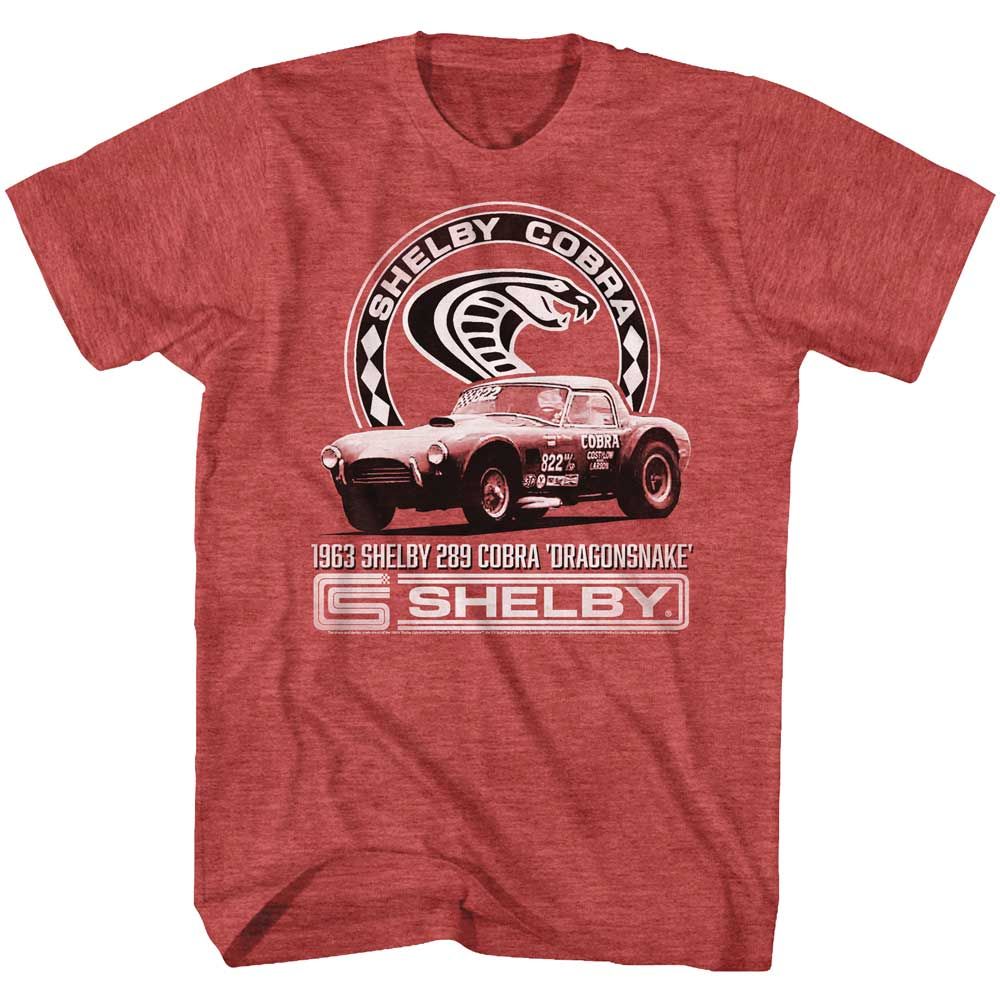 Dragon Snake Carroll Shelby t-shirt in red heather