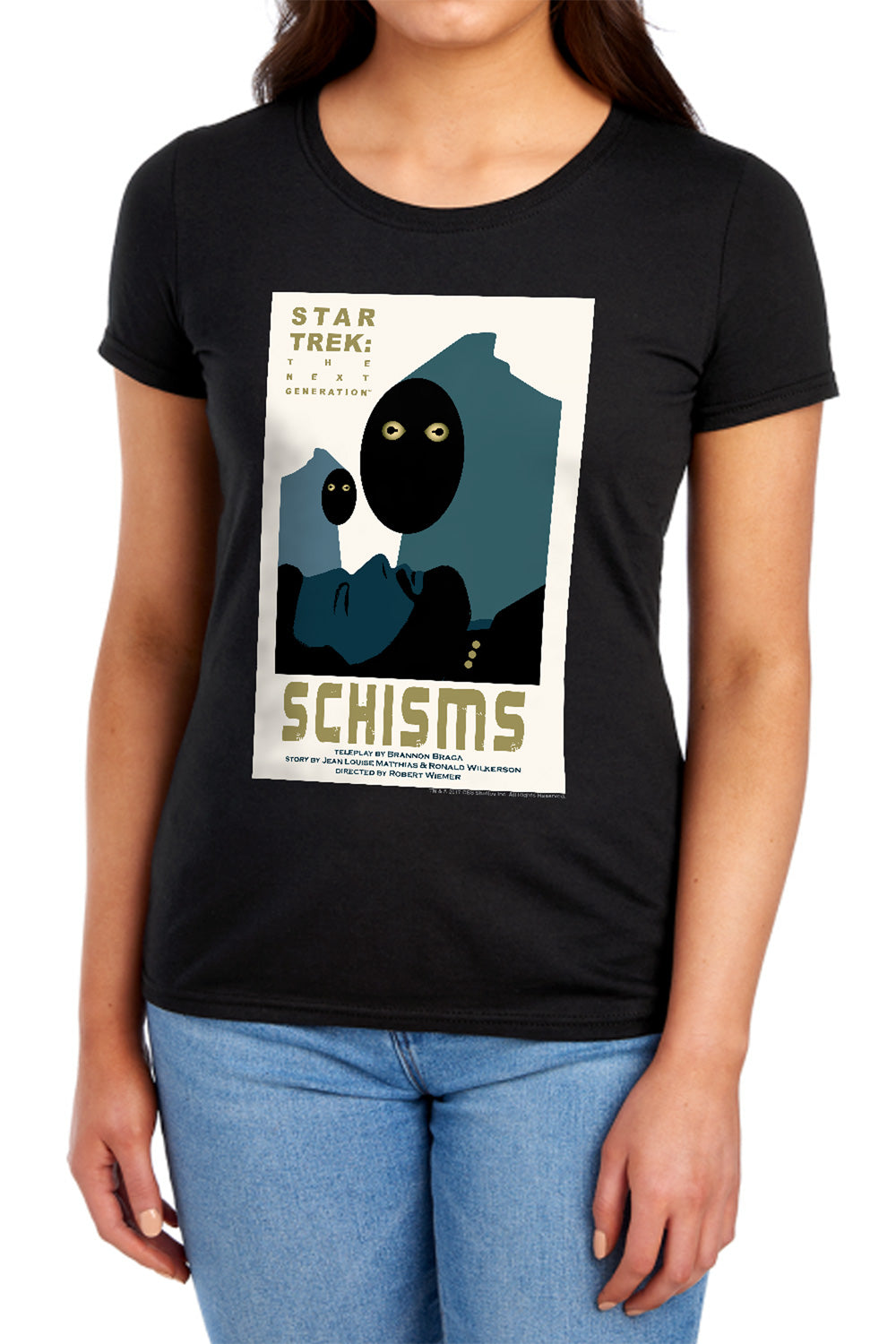 Star Trek Schisms Black Womens T-Shirt