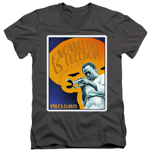 Miles Davis Knowledge Is Freedom V-Neck T-Shirt