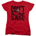 Justice League DonT Care Womens T-Shirt