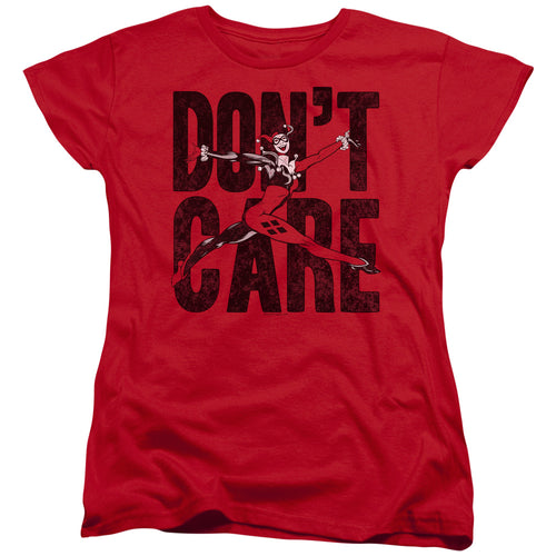 Justice League DonT Care Womens T-Shirt
