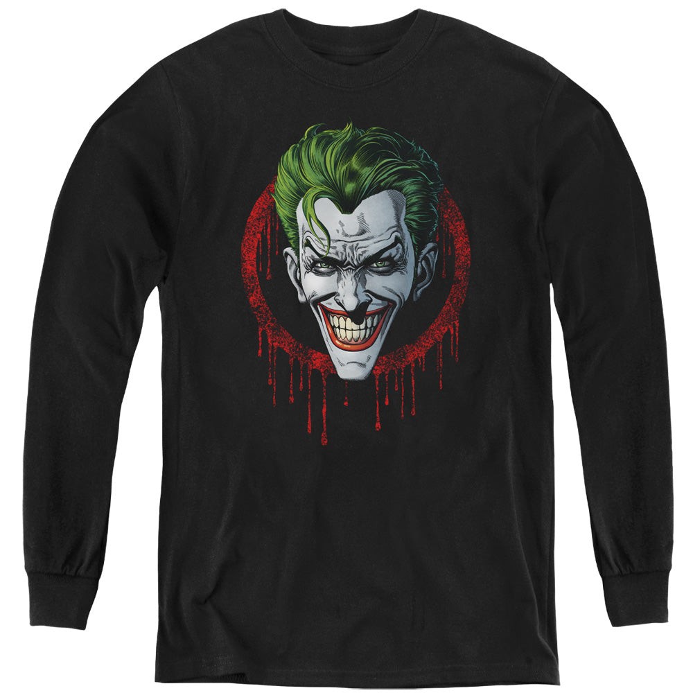 Batman Joker Drip Youth Long Sleeve T-Shirt