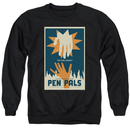 Star Trek Pen Pals Black Crewneck Sweatshirt