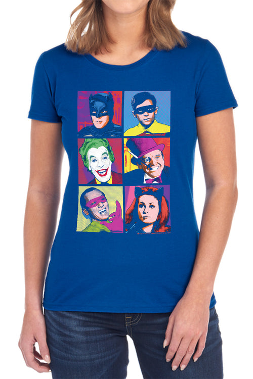 Batman Pop Cast Womens T-Shirt