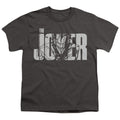 The Batman Joker Text on Gray Youth/Toddler T-Shirt