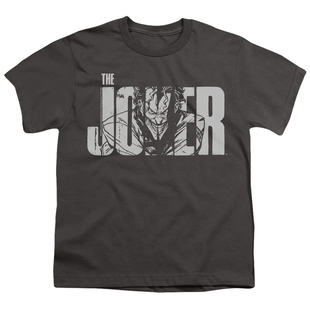 The Batman Joker Text on Gray Youth/Toddler T-Shirt