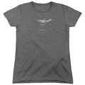 Batman v Superman Bw Logo Womens T-Shirt