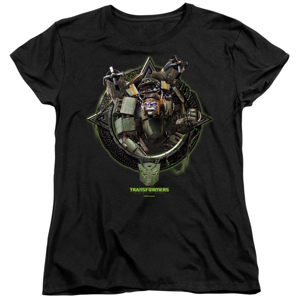 Transformers Stratosphere Circle Frame Womens T-Shirt