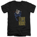 DC Comics I Love Nerds V-Neck T-Shirt