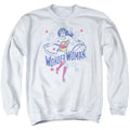 Wonder Woman Wonder Stars White Crewneck Sweatshirt