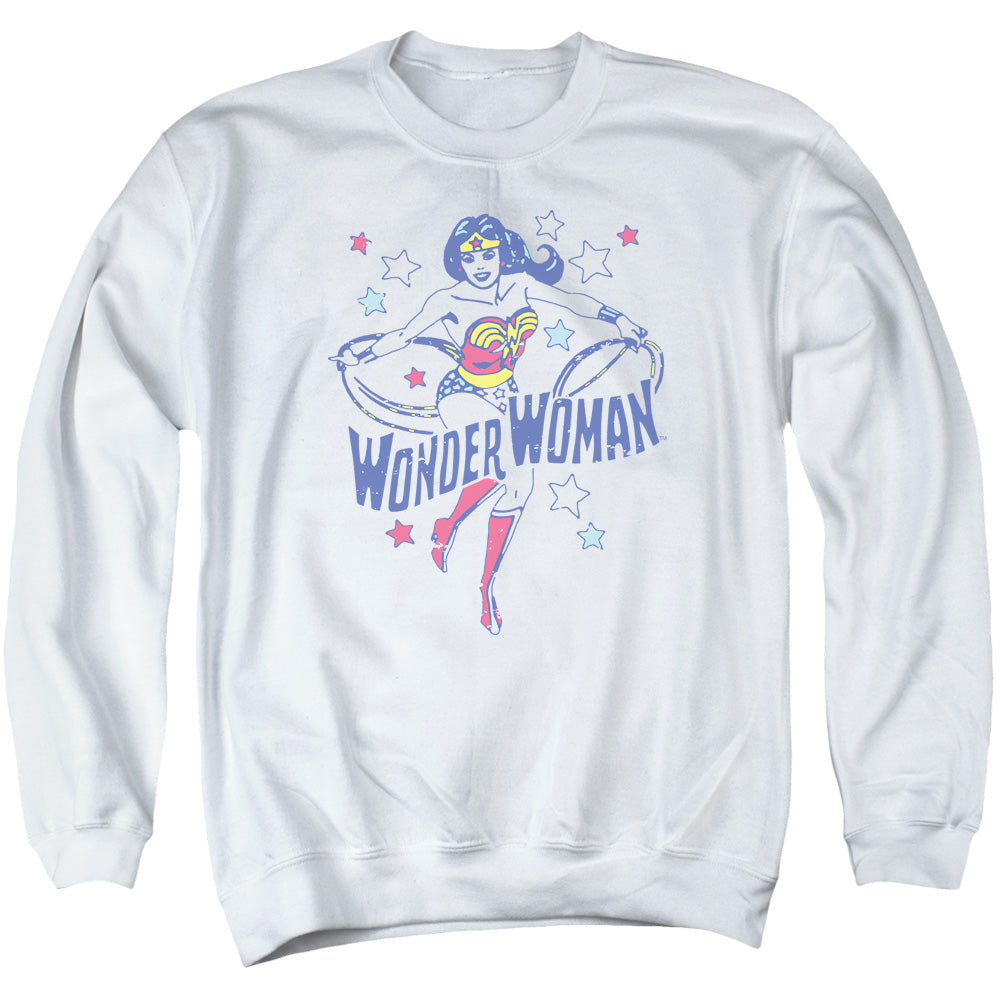 Wonder Woman Wonder Stars White Crewneck Sweatshirt