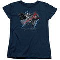 Batman v Superman Lightniing V Heat Vision Womens T-Shirt