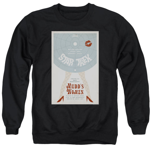 Star Trek Mudd's Women Black Crewneck Sweatshirt