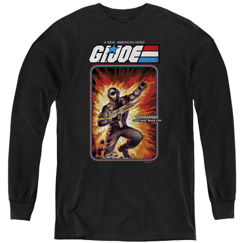 G.I. Joe Snake Eyes Card Youth Long Sleeve T-Shirt