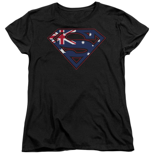 Superman Australian Shield Womens T-Shirt