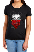 Betty Boop Bandana & Roses Womens T-Shirt