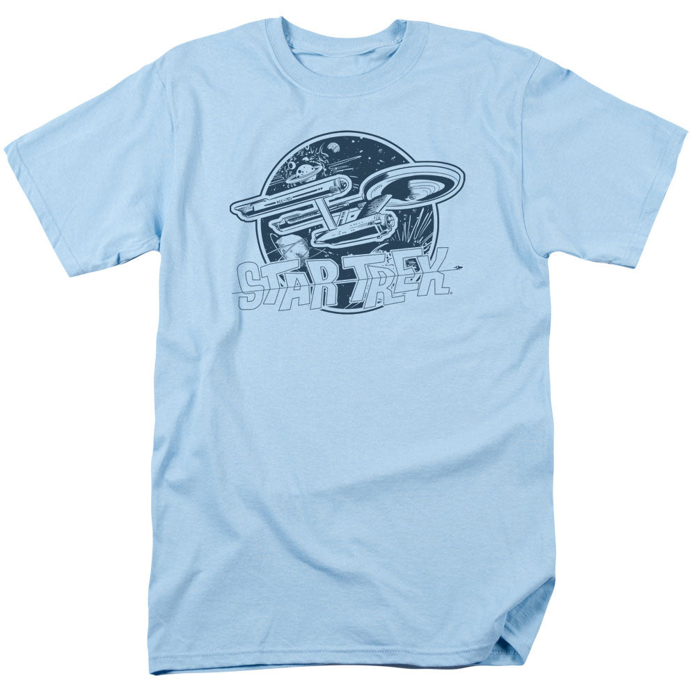Star Trek Retro Enterprise Blue T-Shirt