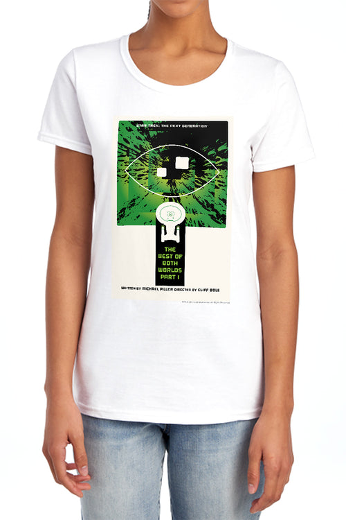Star Trek The Best of Both Worlds Part I Womens T-Shirt