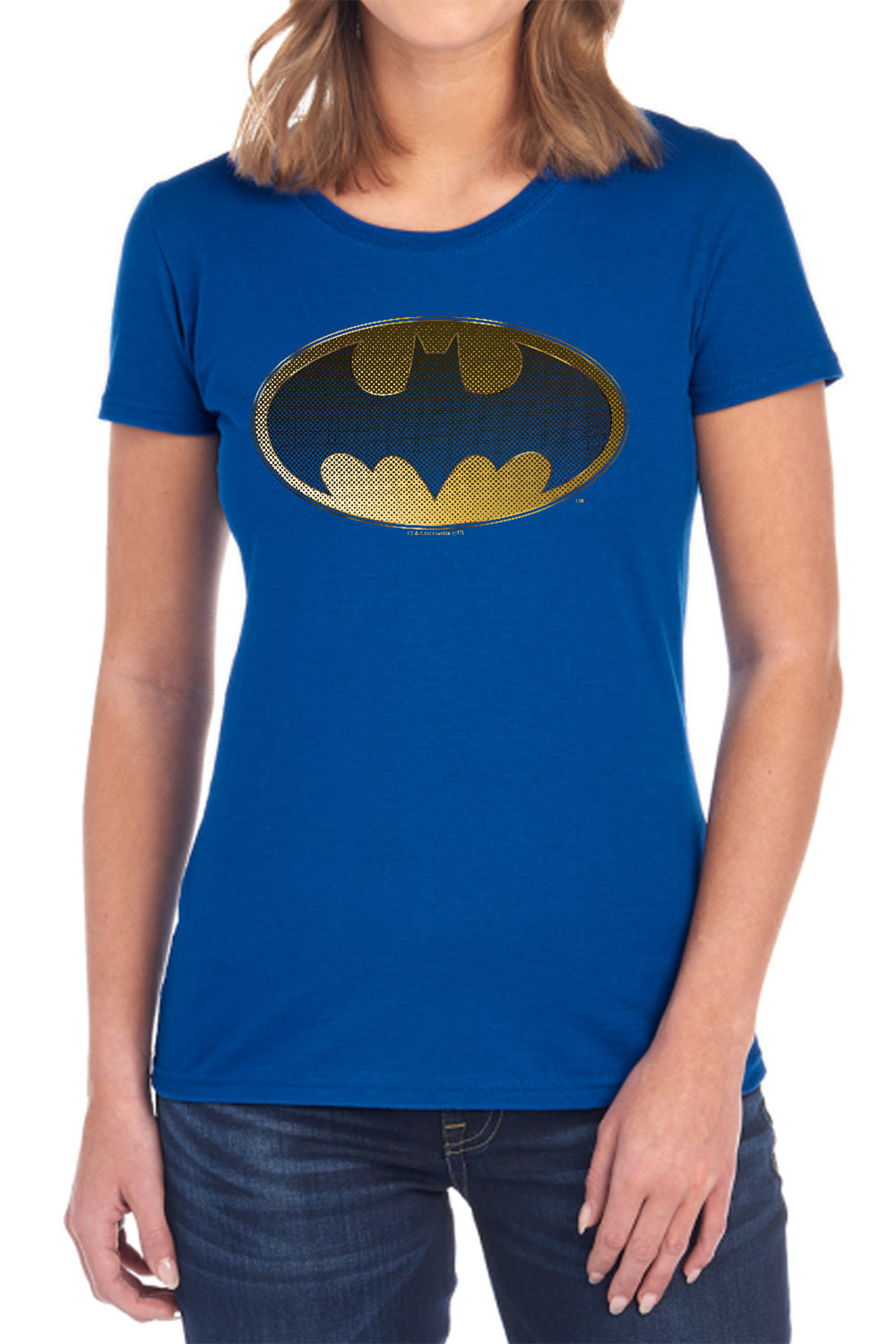Batman Halftone Bat Womens T-Shirt