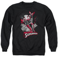 Justice League Superman Red & Gray Crewneck Sweatshirt