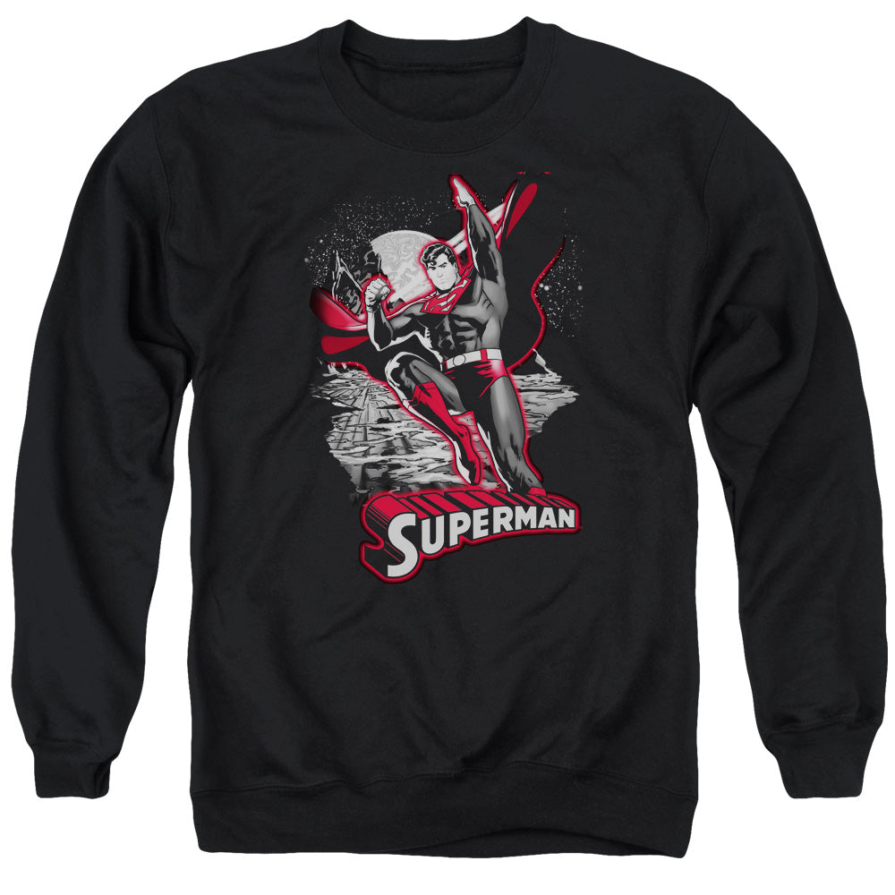 Justice League Superman Red & Gray Crewneck Sweatshirt