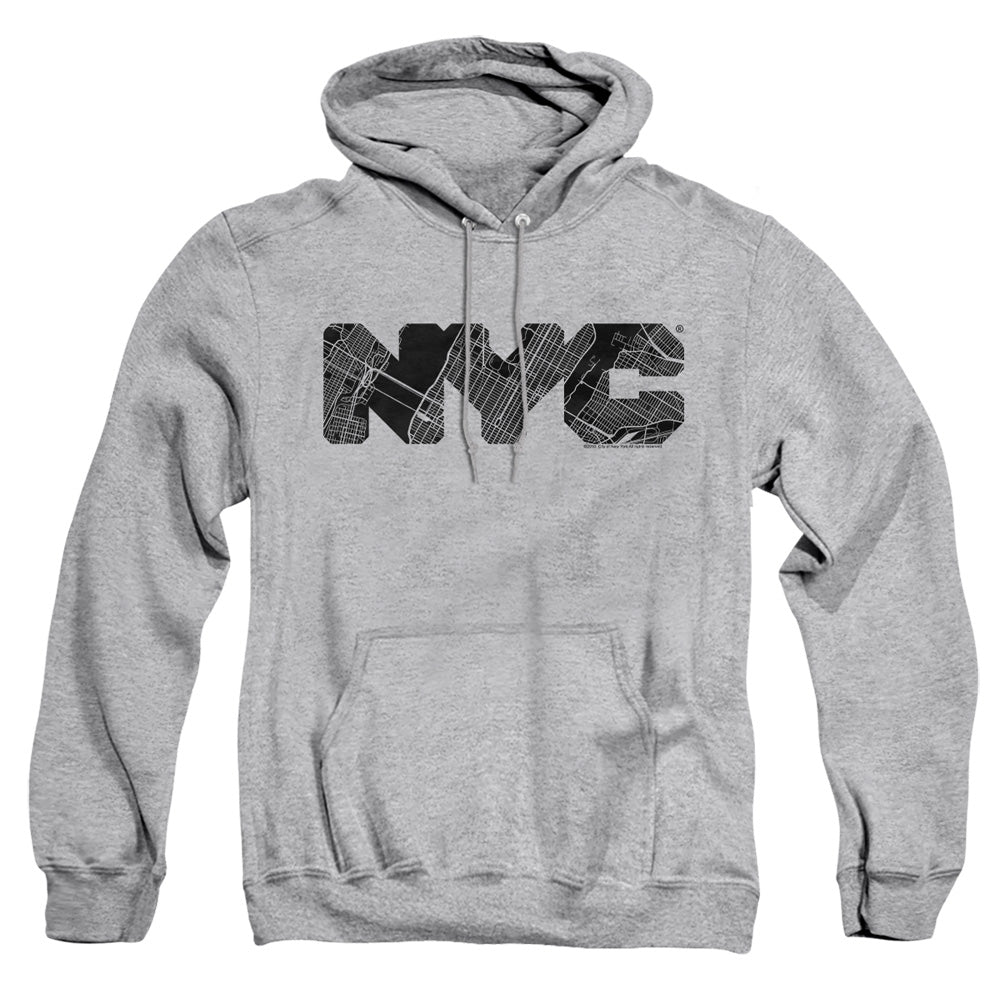 New York City Map Fill Pullover Hoodie