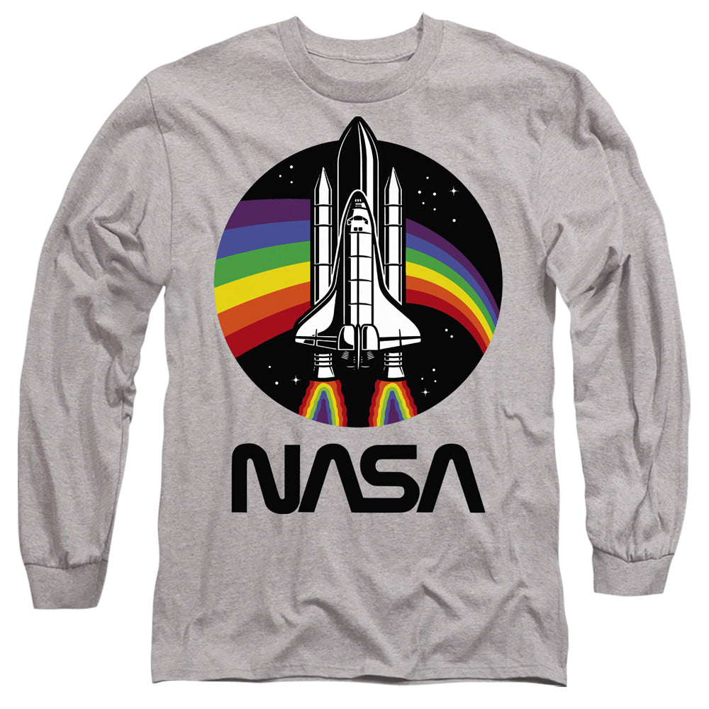 NASA Rainbow Shuttle Athletic Heather Long Sleeve T-Shirt