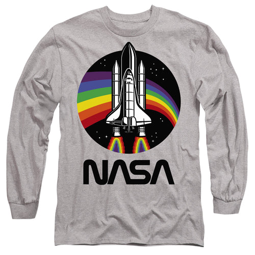 NASA Rainbow Shuttle Athletic Heather Long Sleeve T-Shirt