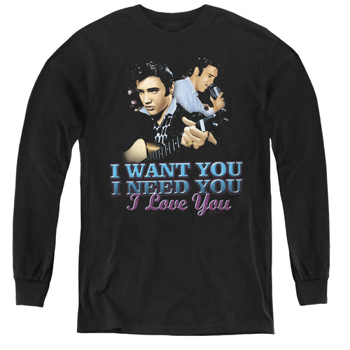 Elvis Presley I Want You Youth Long Sleeve T-Shirt
