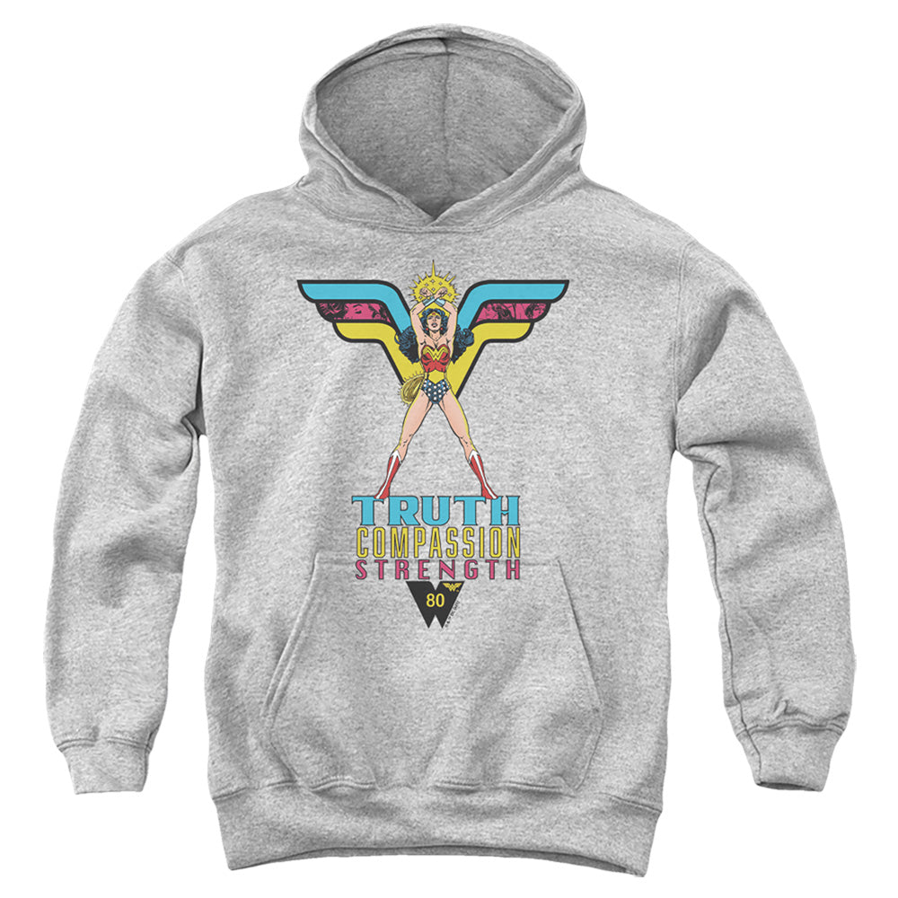 Wonder Woman Truth, Compassion, Strength Youth Hoodie