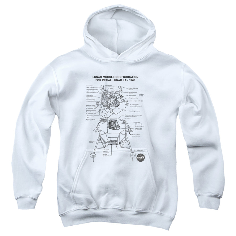 NASA Lunar Module Diagram Youth Hoodie