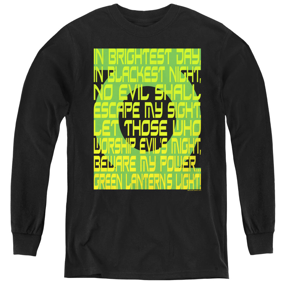 Green Lantern Green Lantern Oath Youth Long Sleeve T-Shirt