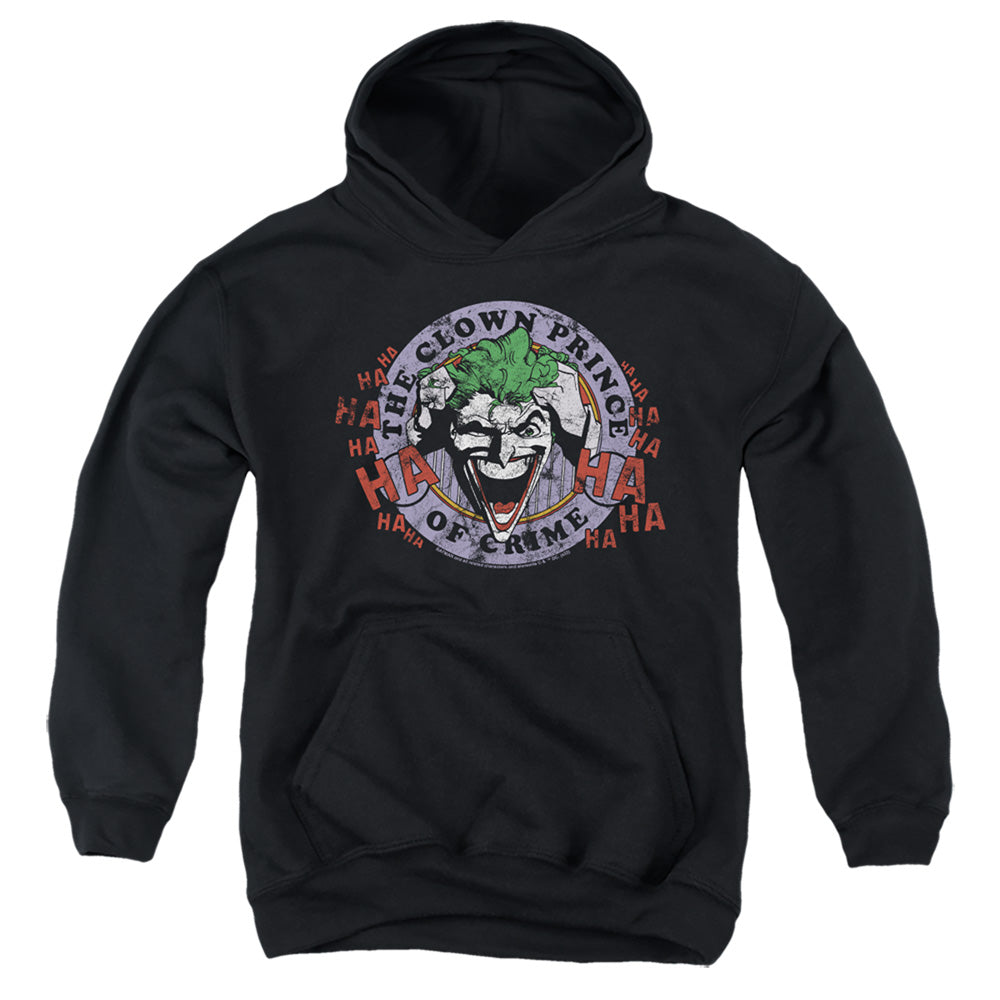 Batman Clown Prince of Crime on Black Youth Hoodie