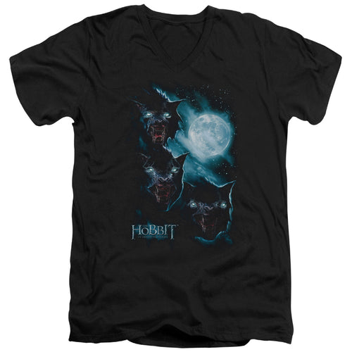 The Hobbit Three Warg Moon V-Neck T-Shirt