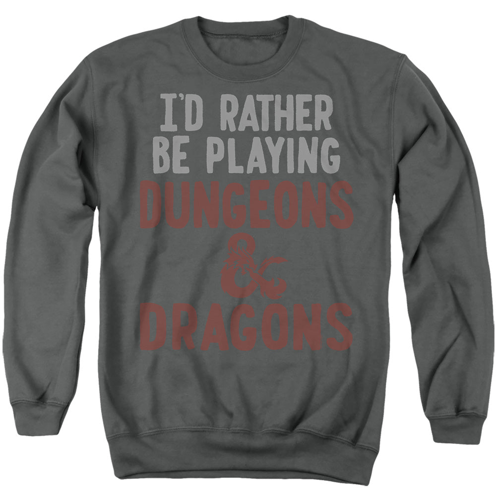Dungeons & Dragons Rather Be Playing D&d Crewneck Sweatshirt