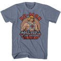 Featuring He-Man Masters of the Universe t-shirt in indigo heather