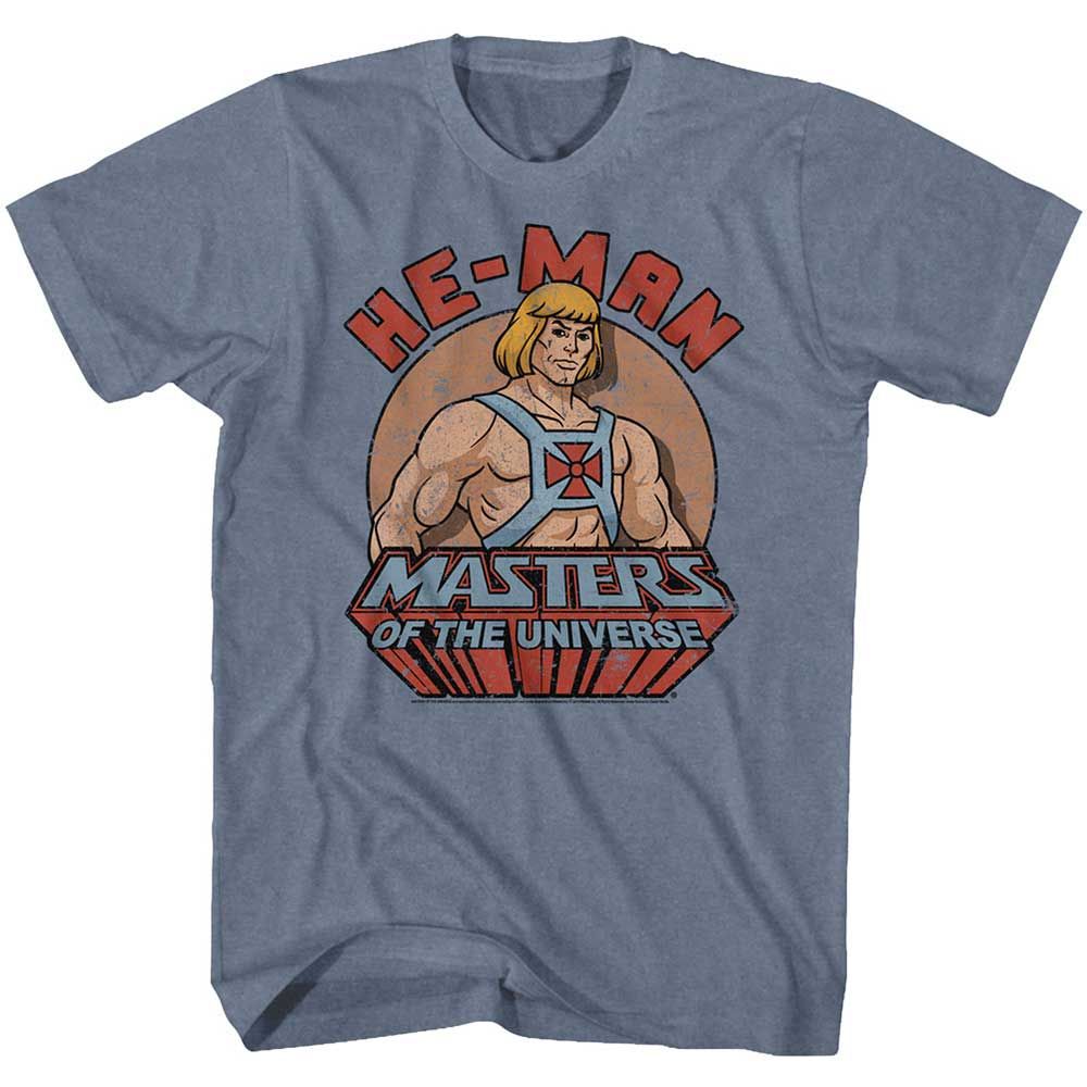 Featuring He-Man Masters of the Universe t-shirt in indigo heather