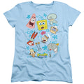 Spongebob Squarepants Character Faces Womens T-Shirt