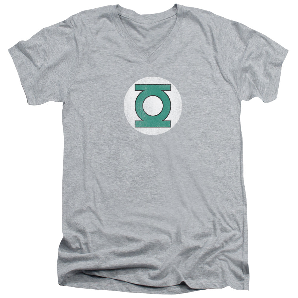 DC Comics Gl Logo Distressed V-Neck T-Shirt