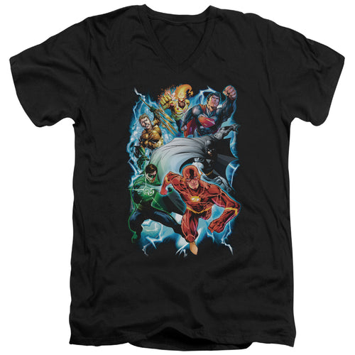 DC Comics Electric Team V-Neck T-Shirt