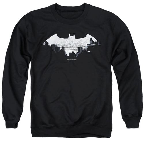 Batman Bat Logo Cityscape Crewneck Sweatshirt
