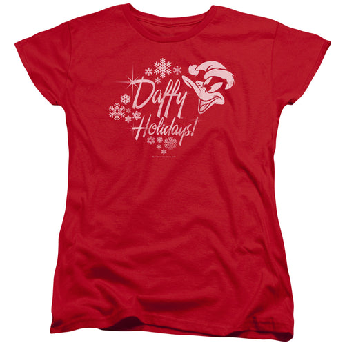 Looney Tunes Daffy Holidays Womens T-Shirt