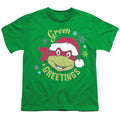 Teenage Mutant Ninja Turtles Green Greetings for Christmas Youth/Toddler T-Shirt