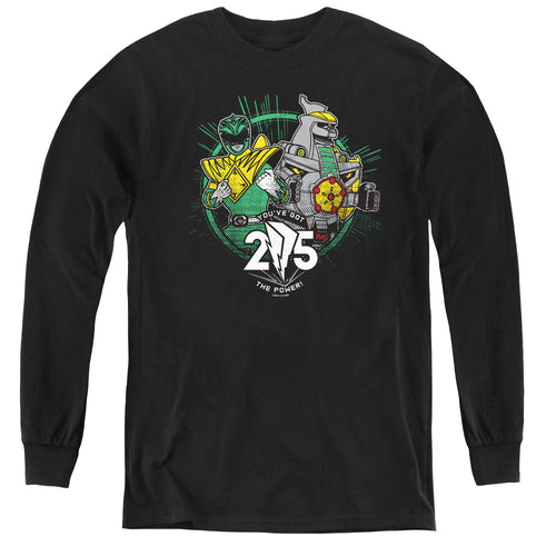Mighty Morphin Power Rangers Green 25 Youth Long Sleeve T-Shirt