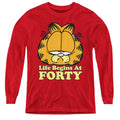 Garfield Life Begins At Forty Youth Long Sleeve T-Shirt