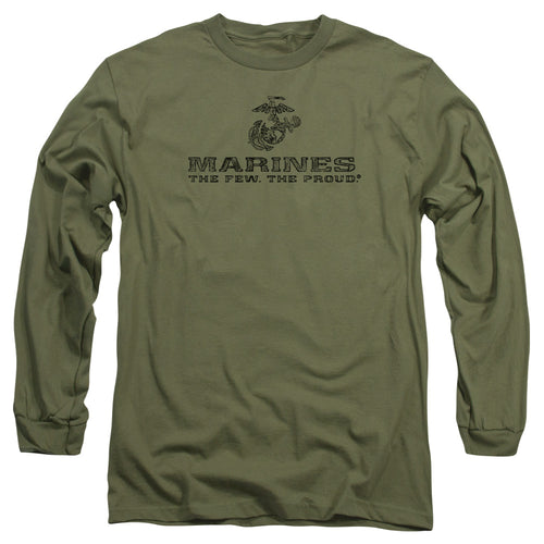 U.S. Marine Corps Distressed Logo Long Sleeve T-Shirt