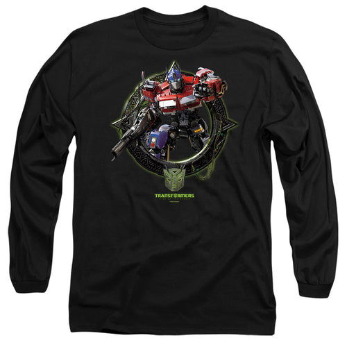 Transformers Optimus Prime Circle Frame Long Sleeve T-Shirt