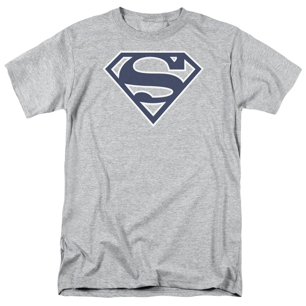 Superman Navy & White Shield Athletic Heather T-Shirt