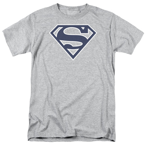 Superman Navy & White Shield Athletic Heather T-Shirt